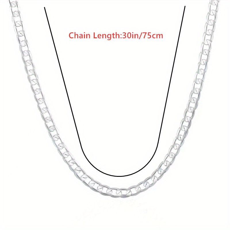 Silver flat deals curb chain