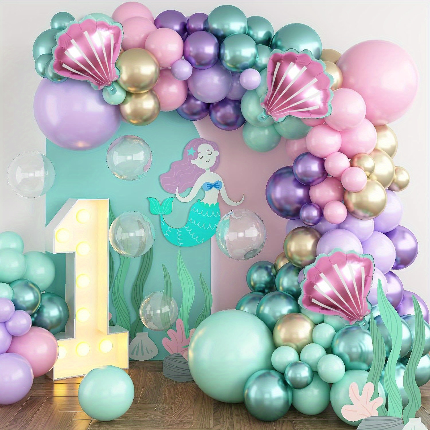 111pcs, Mermaid Theme Balloon Garland Arch Kit, Birthday Decor, Wedding  Decor, Under The Sea Theme Party Decorations, Scene Decor, Indoor Decor,  Photo