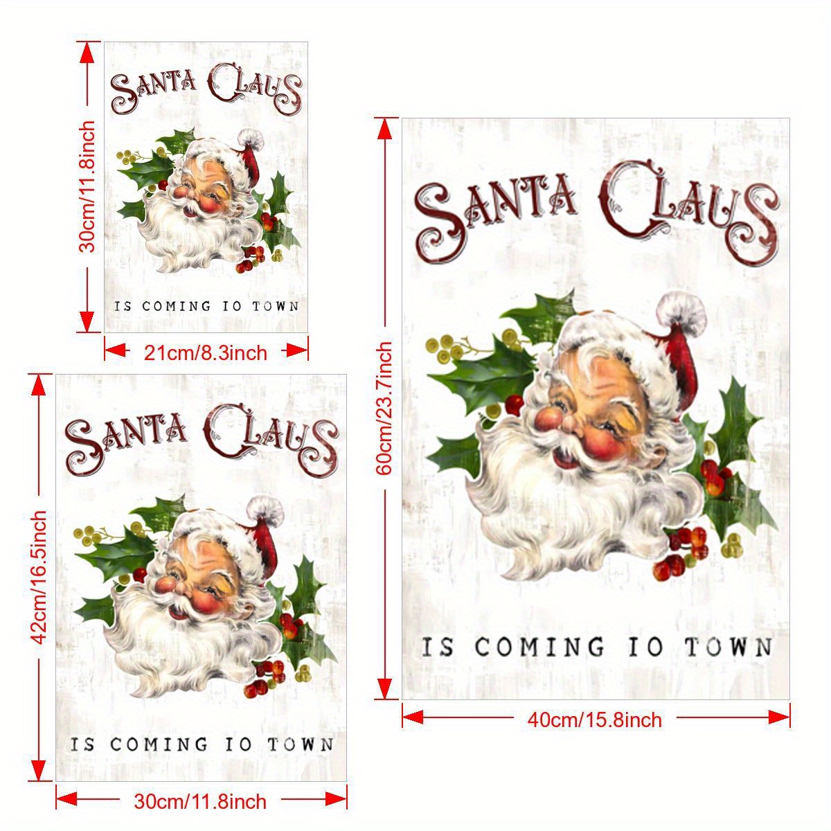 Frameless Canvas Poster Print Santa Claus Is Coming To Town - Temu