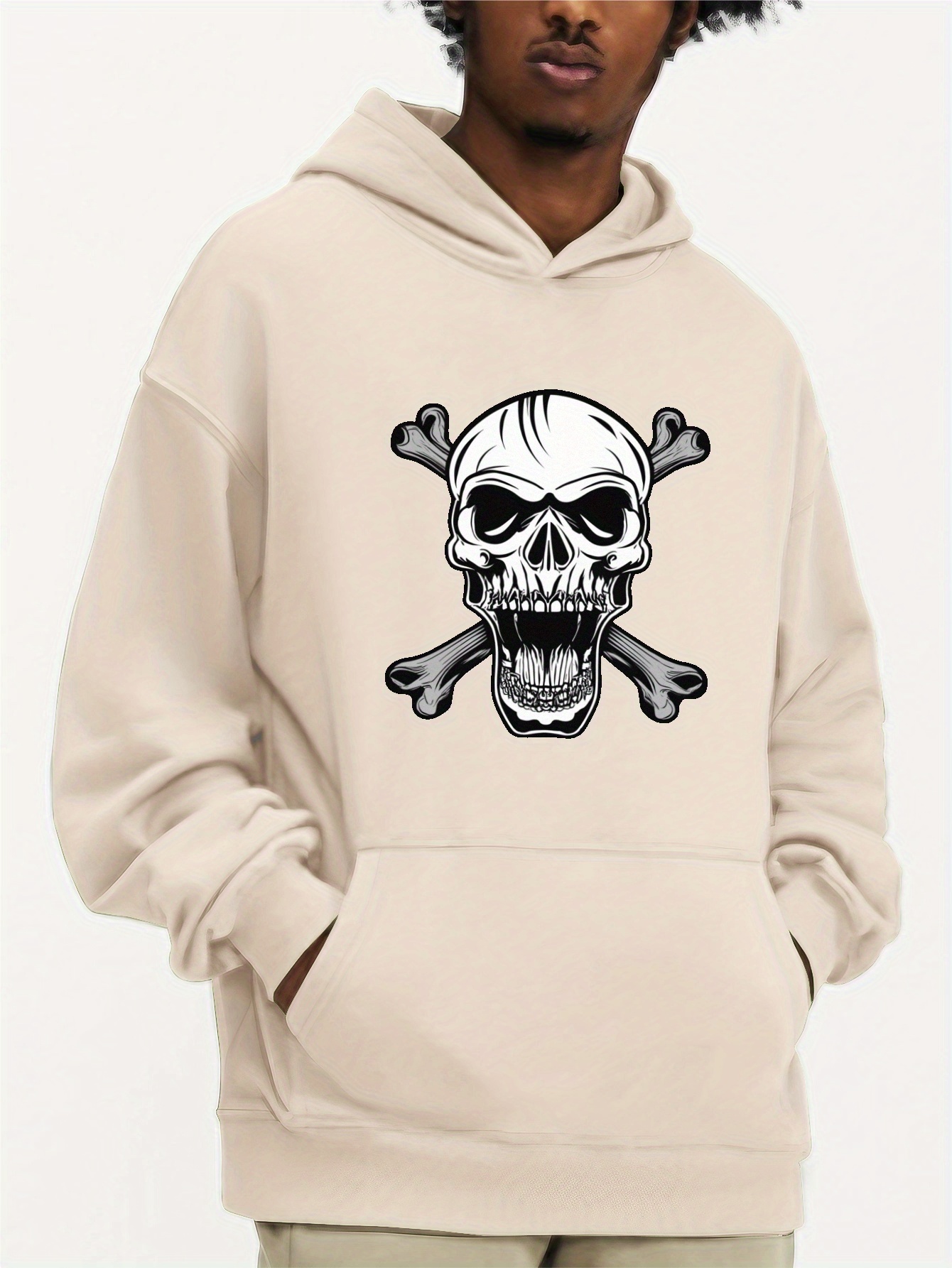 Rock Band Angry Skull Pattern Print Hoodie Cool Hoodies Men Temu