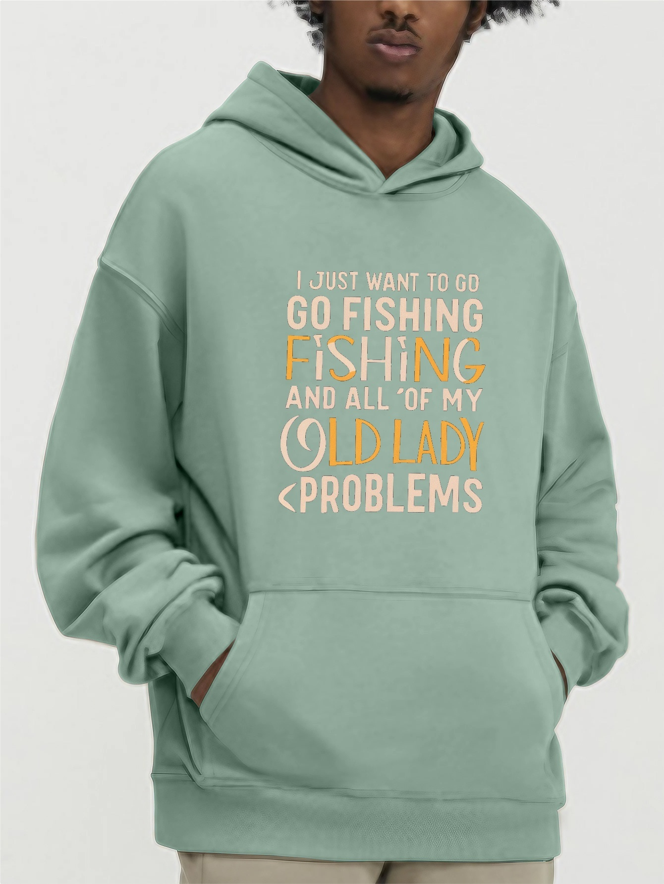 Fishing Hoodie, Sweatshirt Light Gray, Gift for Him, Gift for Her, Unisex,  Fishing Gift 