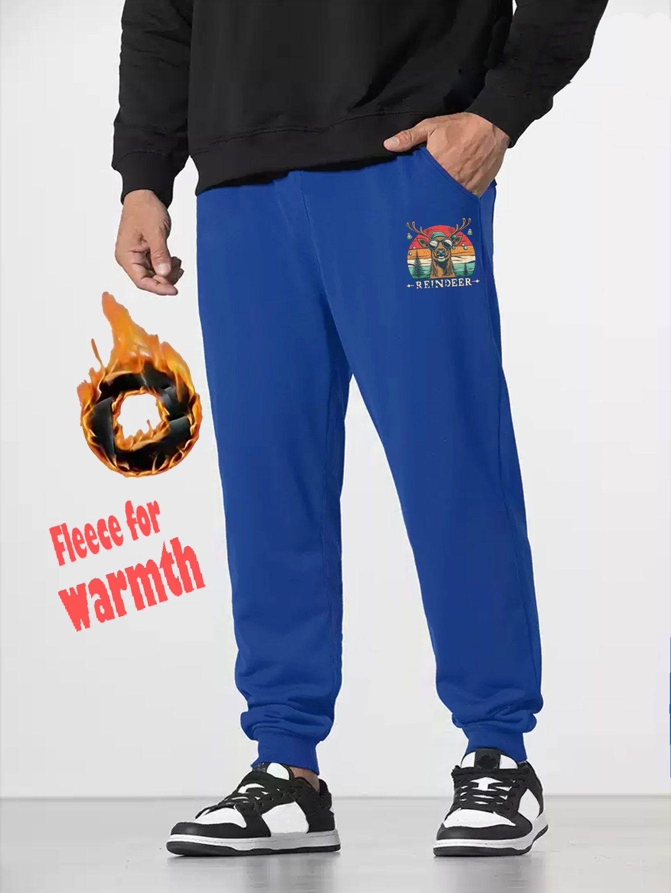 Reindeer Men's Fleece PJ Pants