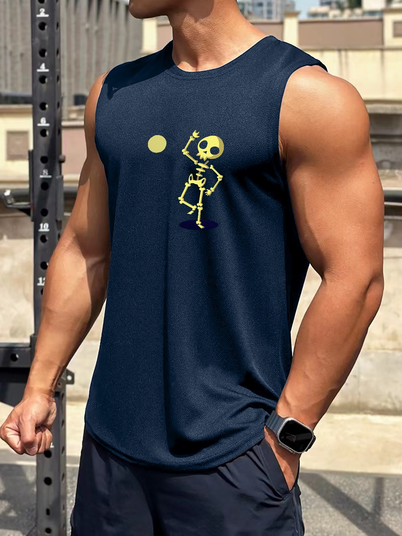 Mens Summer Sleeveless T Shirts Gym Muscle Tank Top Quick Dry Running Vest  Shirt