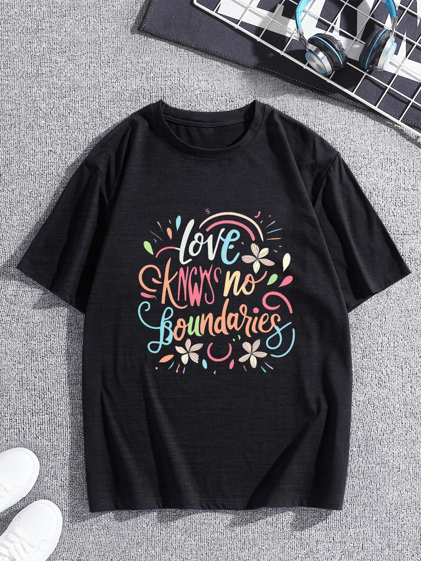 Love Knows No Boundaries Tees Men Casual Print T shirt Short - Temu