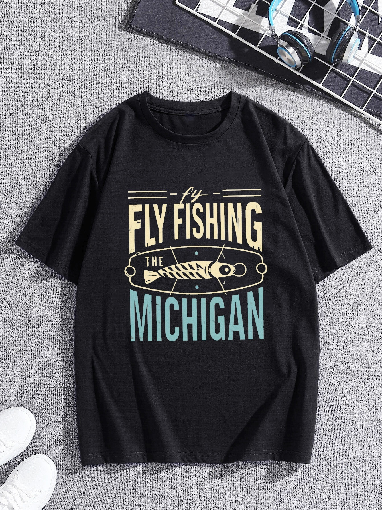 Fly Fishing Print T Shirt Tees Men Casual Short - Temu United Kingdom