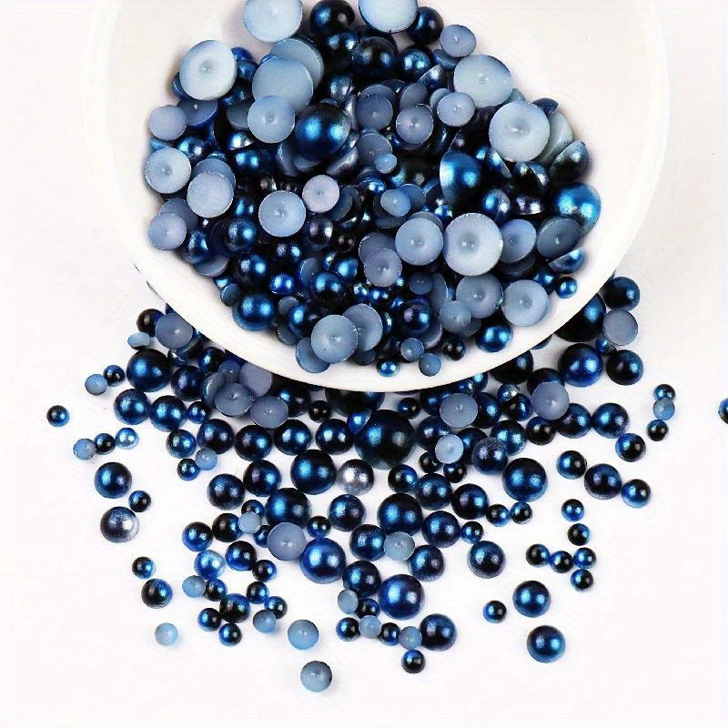 Ab Color Imitation Pearls Half Round Flatback Beads For - Temu