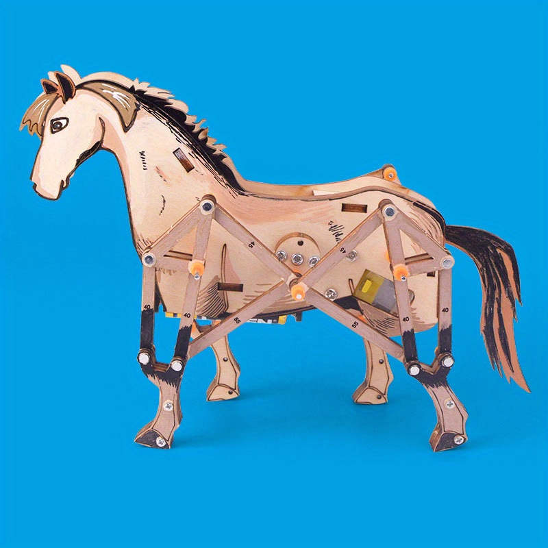 caballo de madera en un palo, juguete para niños, ilustración