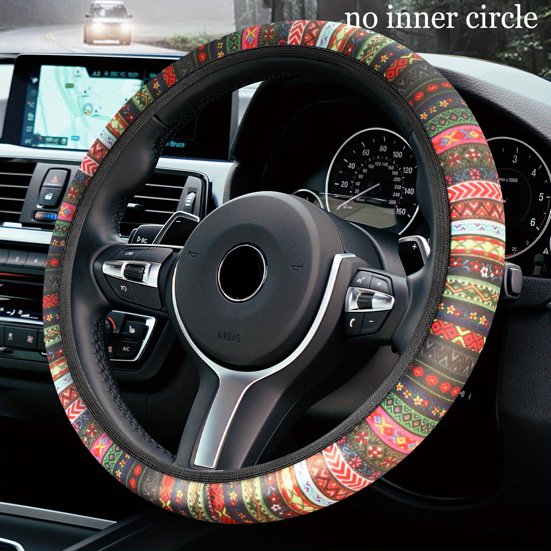 Hippie Flower Steering Wheel Cover Car Accessories Cute Girl - Temu