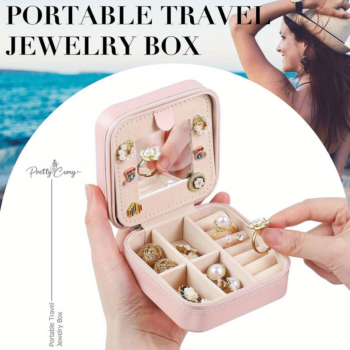 Parima Travel Jewelry Box Jewelry Case - Jewelry Travel Organizer, Travel  Jewelry Case Small Jewelry Box, Personalized Jewelry Box for Women, Travel Gifts for Women