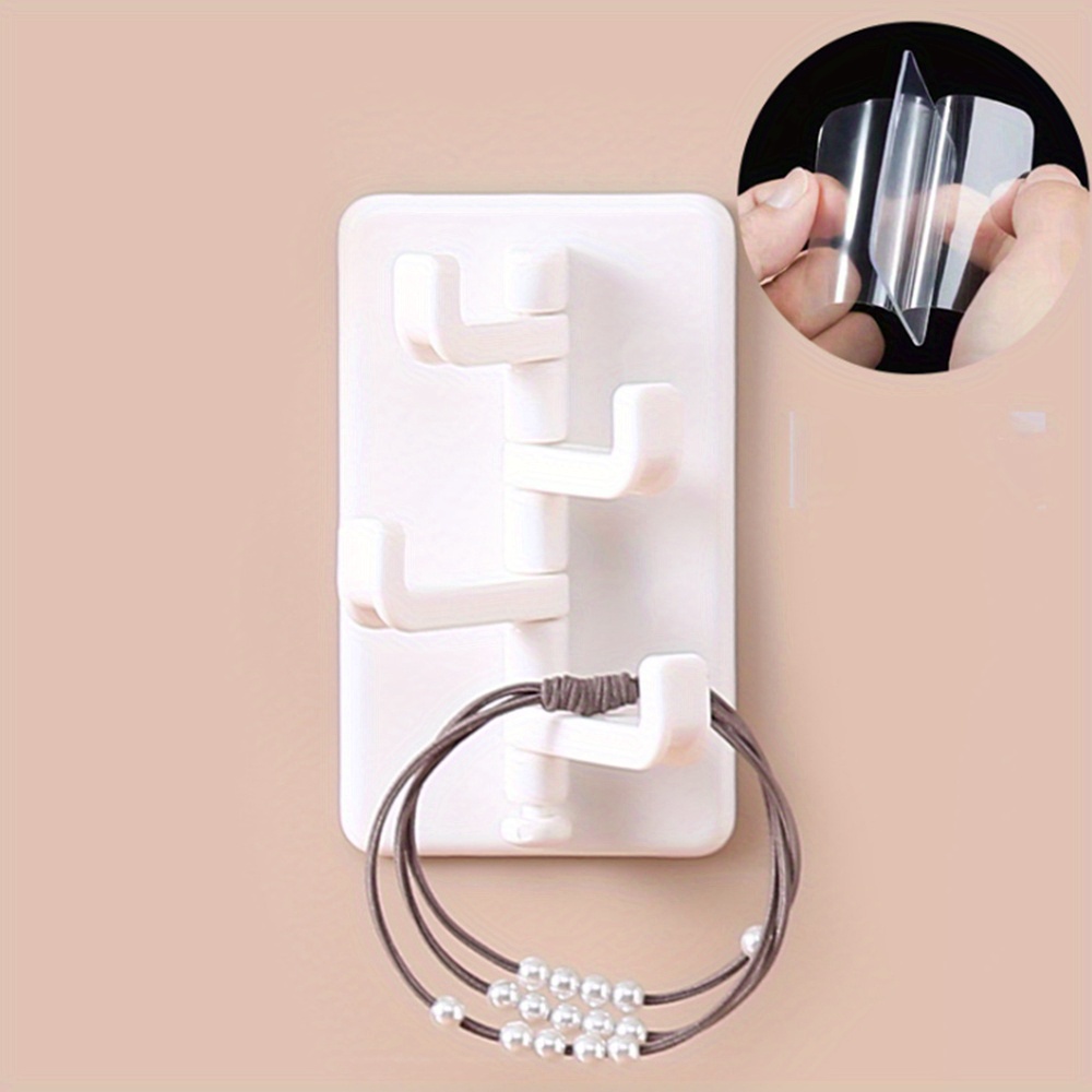 1pc Self-adhesive Hook Storage Rack Wall Hanging Shelf Mount Kitchen Storage Bathroom Gadgets, Utility Hooks