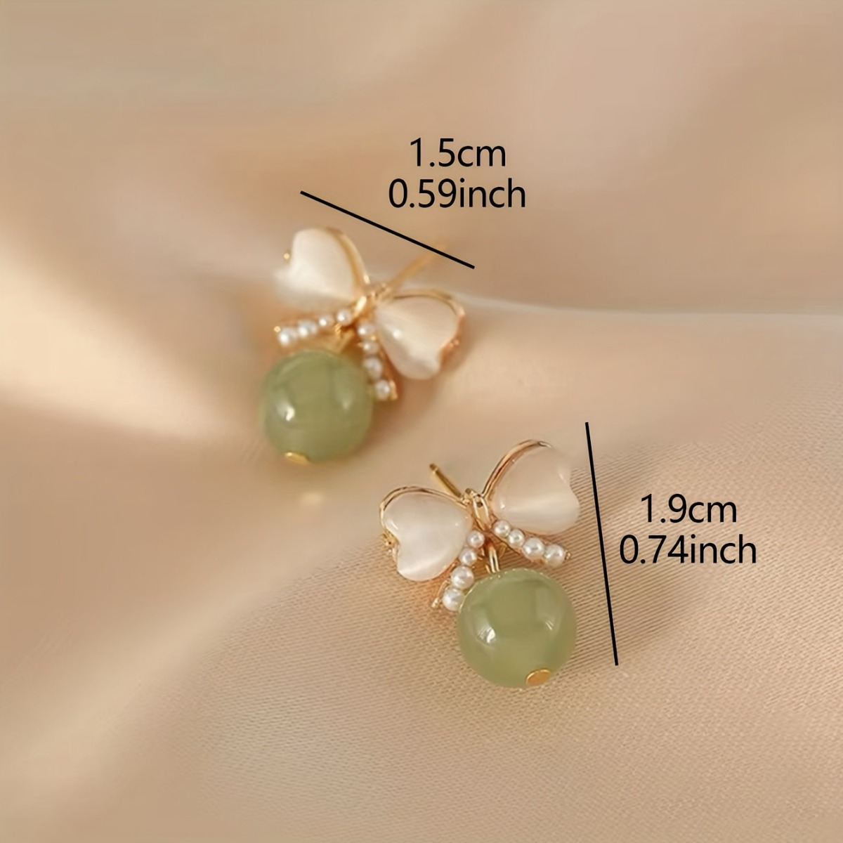 1pair Exquisite Zinc Alloy Rhinestone & Faux Pearl Decor Earrings For Women  For Daily Decoration