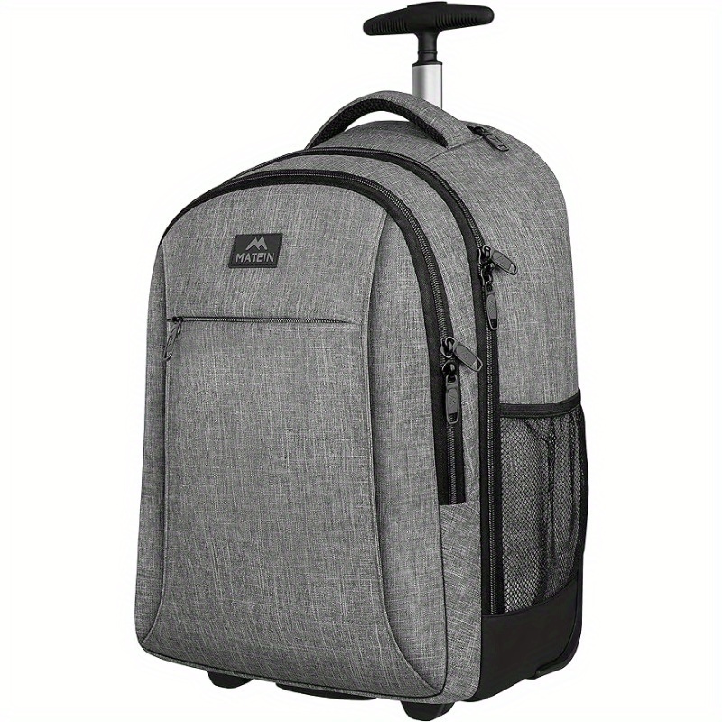  ZOMFELT - Mochila con ruedas con 3 organizadores de equipaje de  viaje, resistente al agua, mochila para laptop con ruedas para viajes,  trabajo, universidad, bolsa de negocios de equipaje para hombres