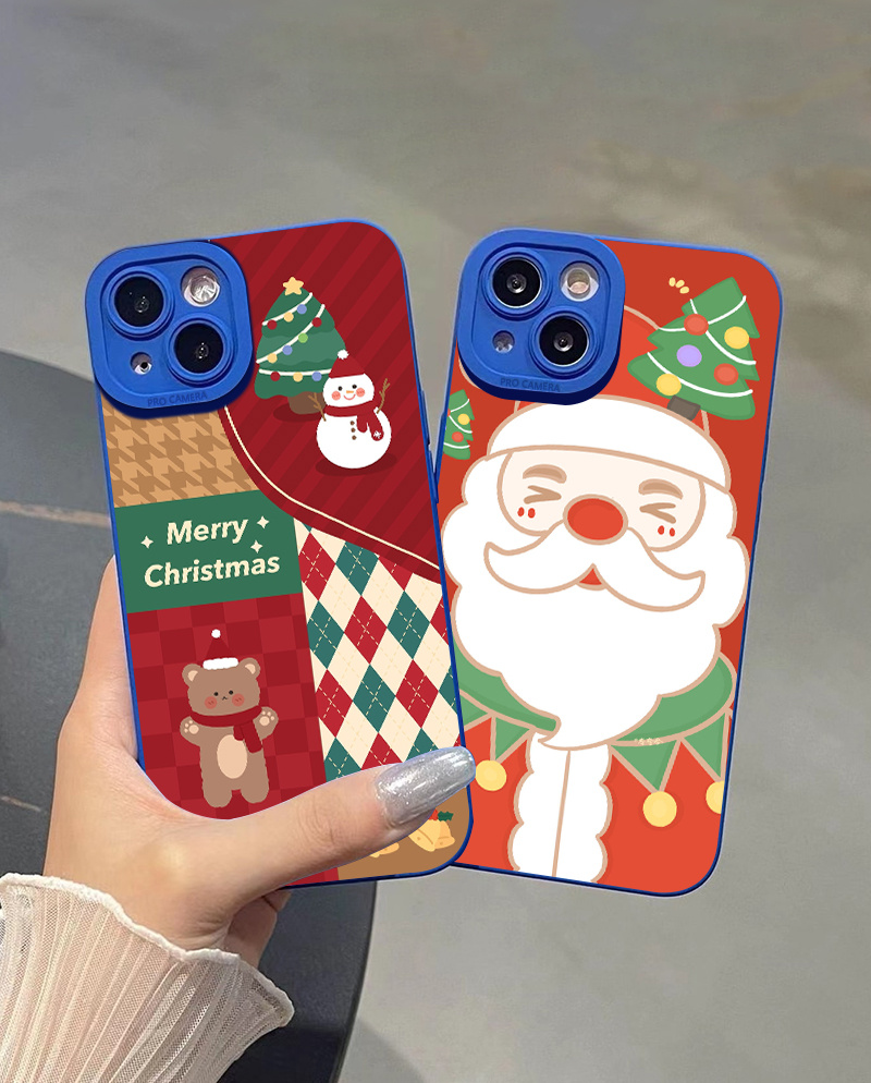 Santa Claus Christmas Phone Case Iphone Xr Glitter Merry Christmas