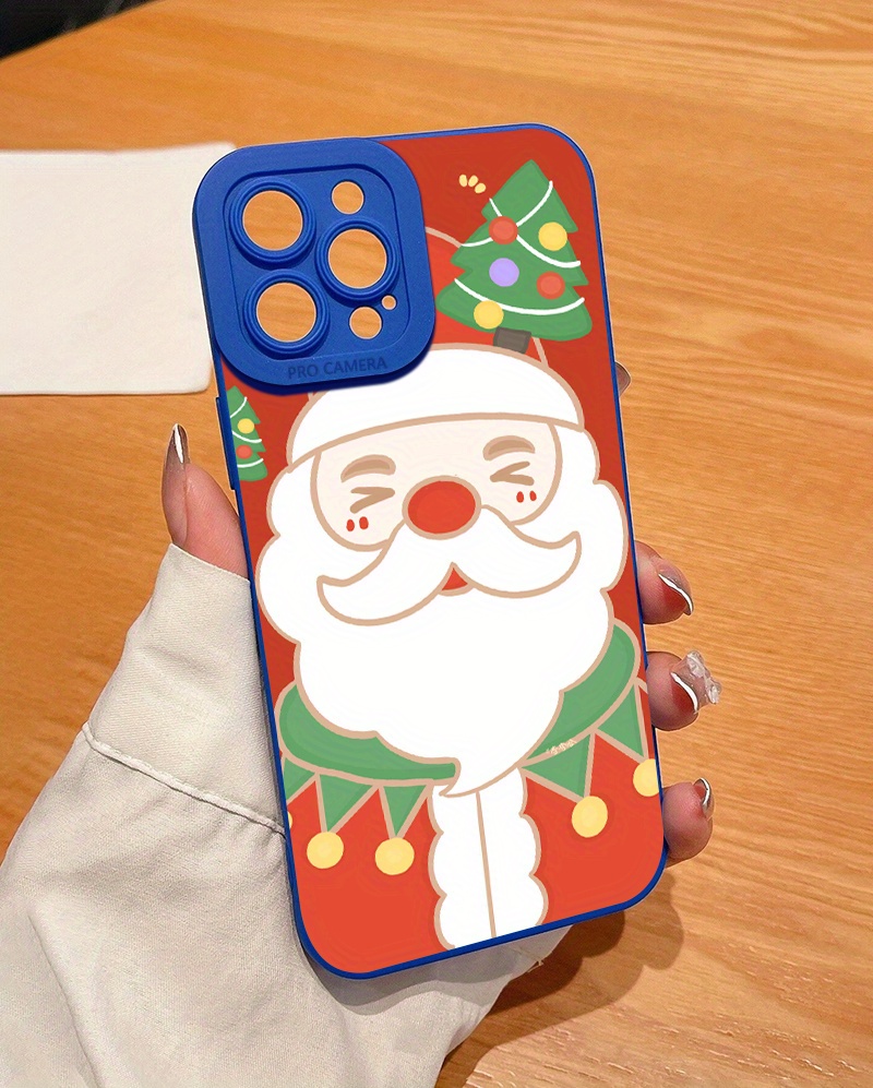 christmas wallpapers santa claus graphic silicone phone case Temu