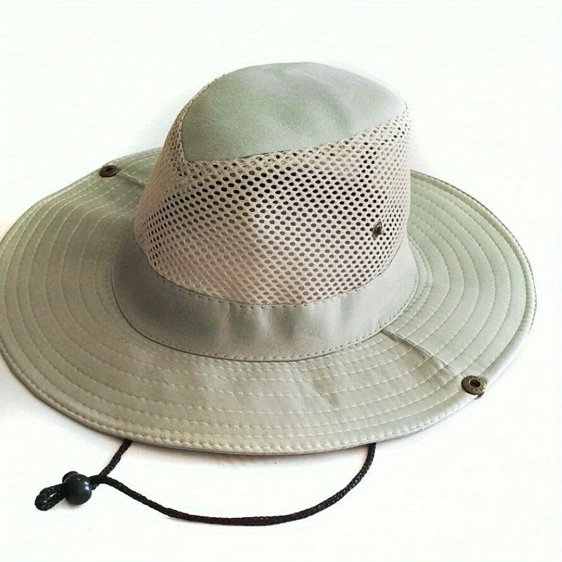 1pc Summer Straw Hat Mens Sun Visor Hat Big Eaves Sun Hat Outdoor