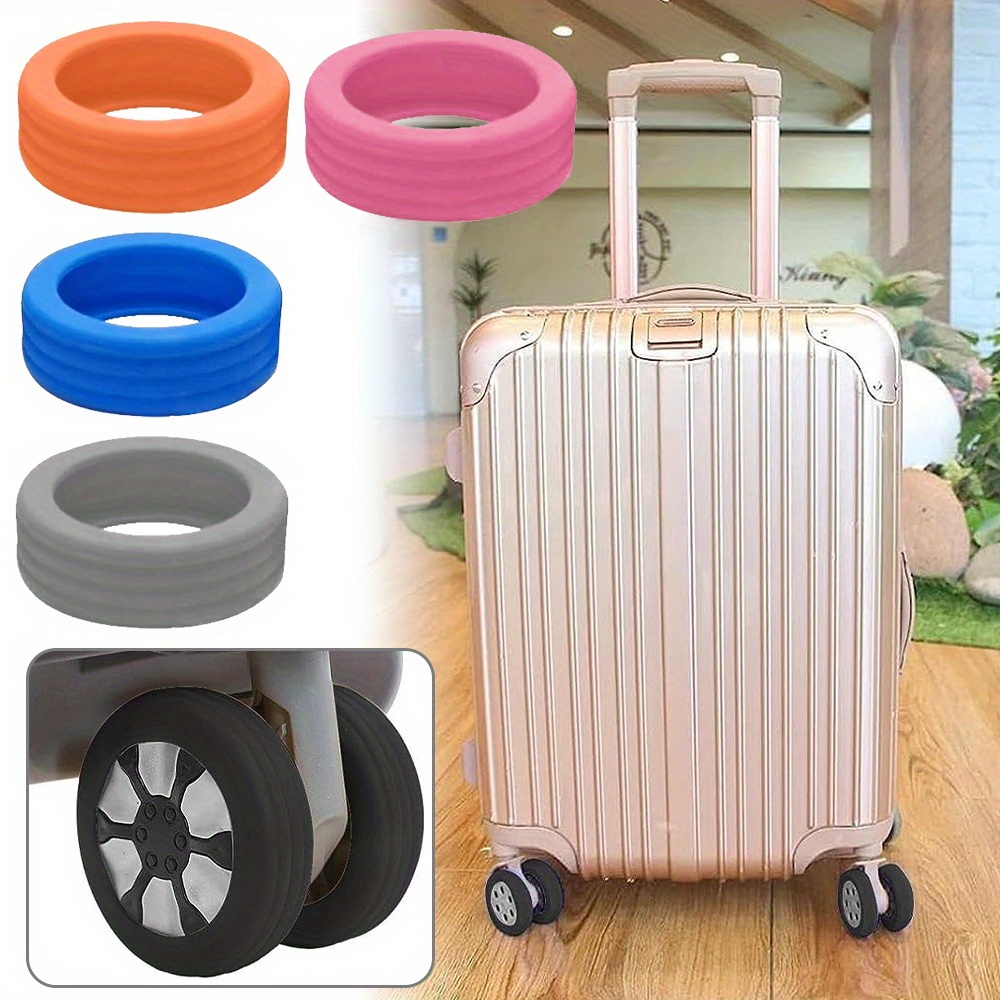 Solid Color Suitcase Wheels Cover Lightweight Portable - Temu