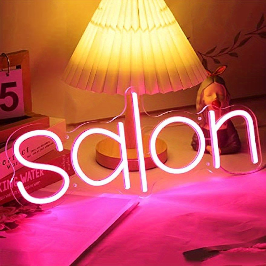 1PC White Cool Scissors LED Wall Neon Sign For Hair Salon Room