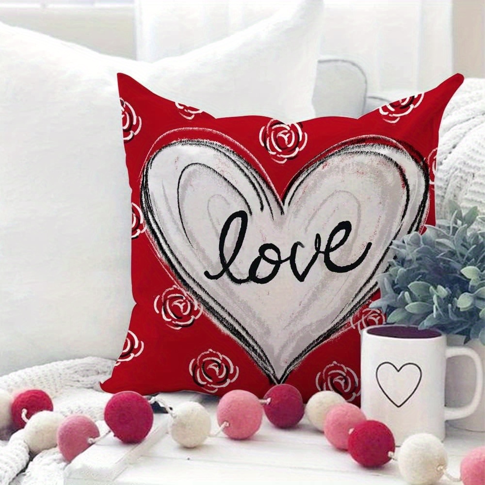 Amor Cojines Decorativos De San Valentin 4pcs Fundas Almohada San