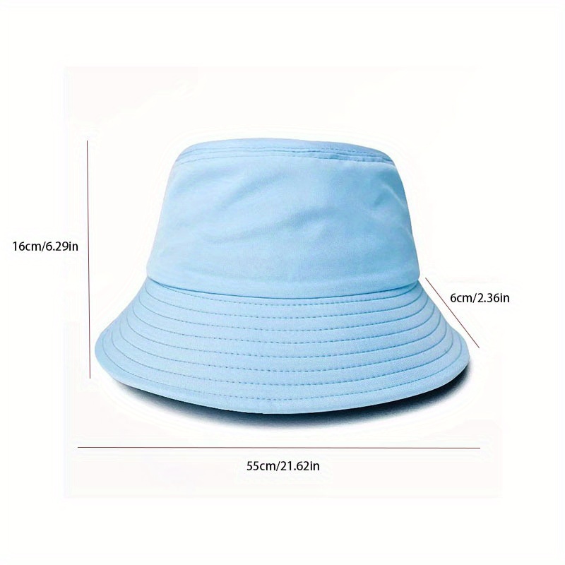 Fisherman Hat Adults Solid Color Breathable Bucket Hat - Temu