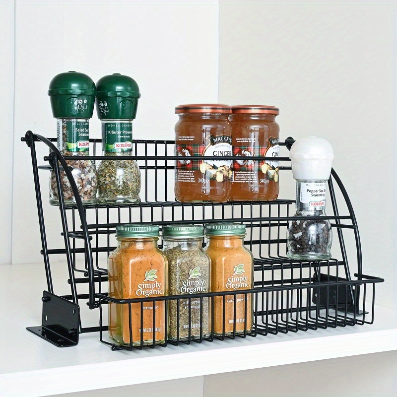 2 Tier Standing Seasoning Organizer Multi-Function Kitchen Shelf Spice Storage  Rack Cabinet Organizer Countertop Spice Rack - China Iron Storage Basket  and Iron Wire Rack price