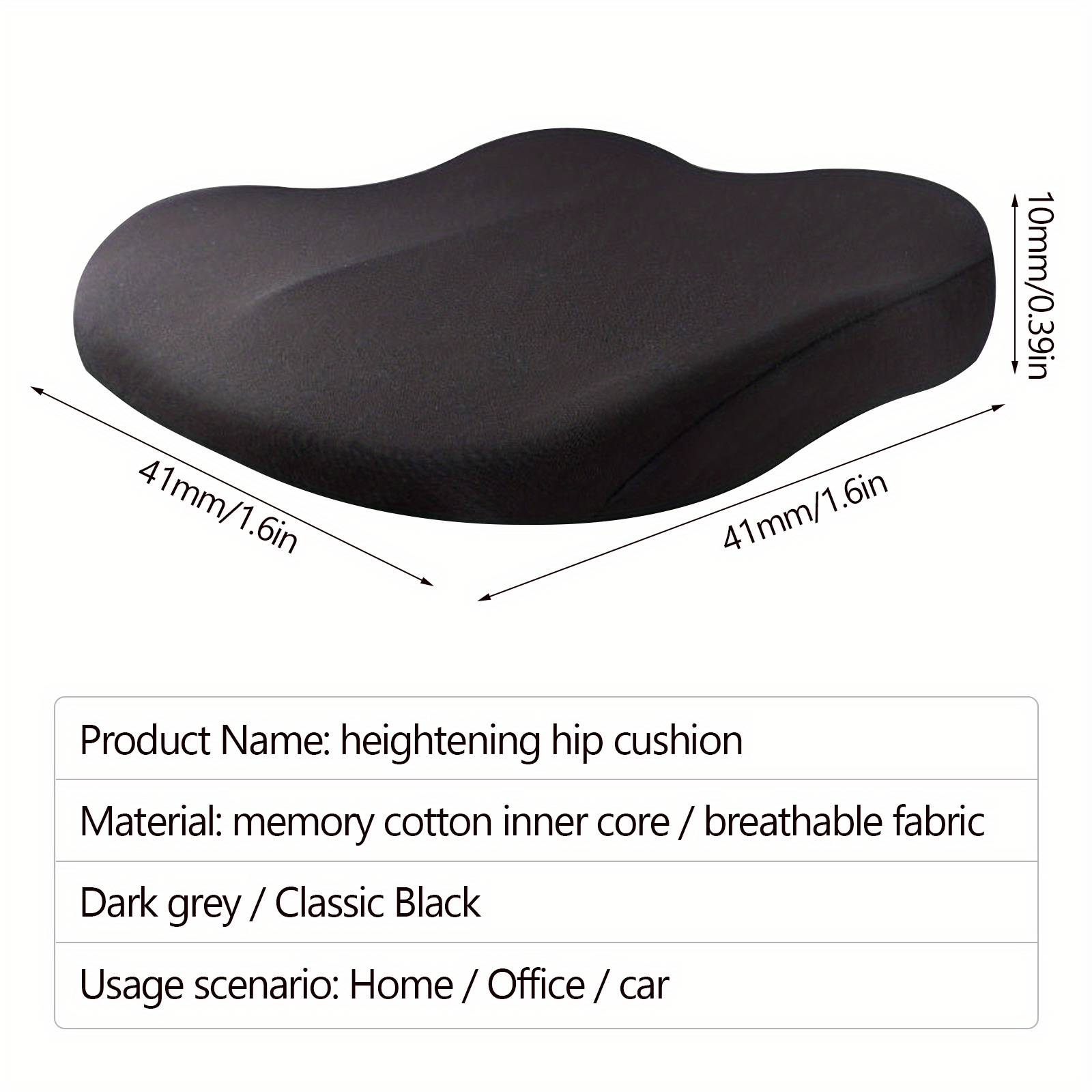 Car Heightening Seat Cushion Beautiful Buttock Pad Memory - Temu