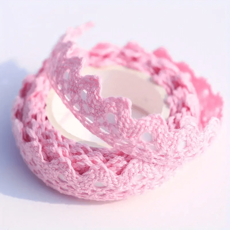 Korean Idyllic Lovely Pure Color Lace Hollowed Lace Tape - Temu