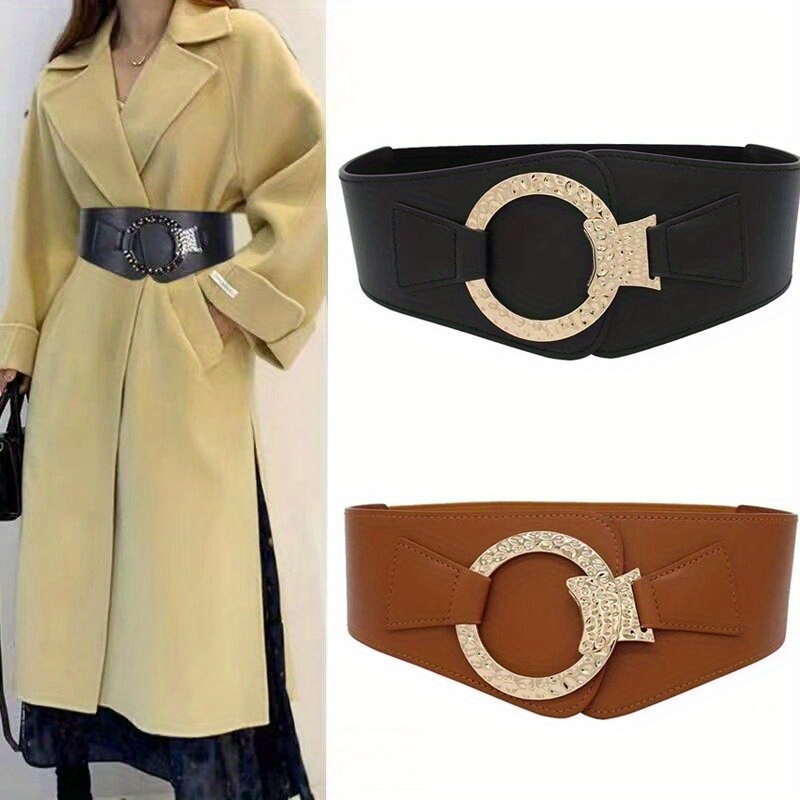 Dress Wide Belts Women Elastic Vintage Waist Belt Stretch - Temu