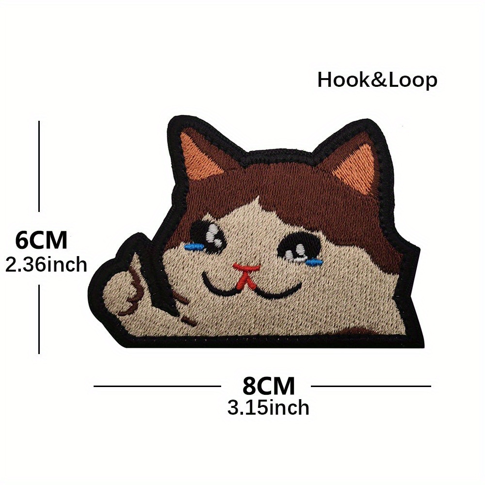 Cute Cartoon Cat Embroidery Patch For Clothes Backpacks And - Temu