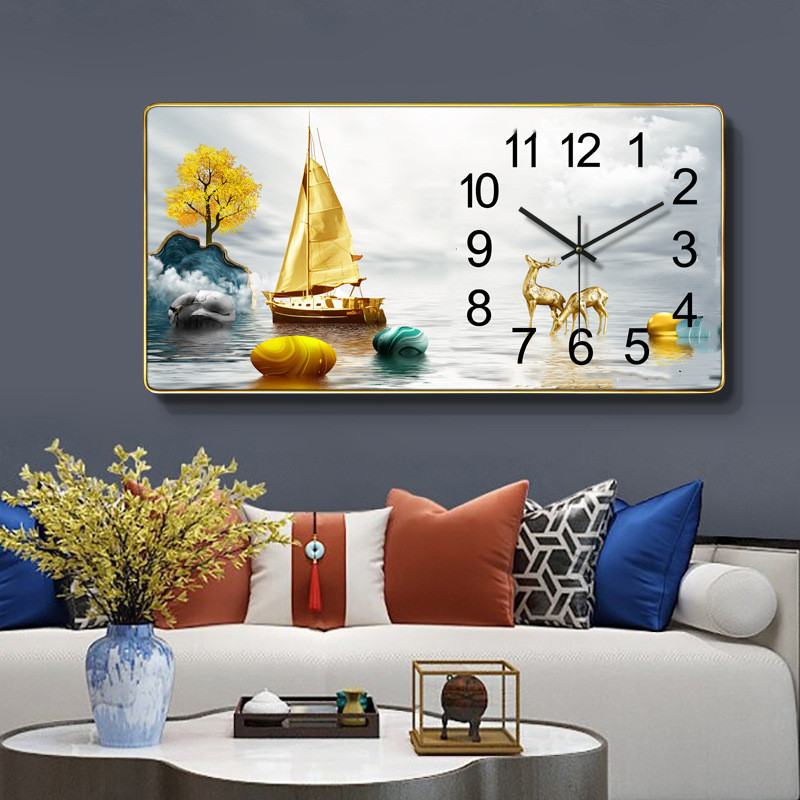  Reloj de pared grande 3D de diseño moderno con adhesivo de pared  silencioso, espejo acrílico, autoadhesivo, para sala de estar, decoración  del hogar (color: dorado, tamaño de la hoja: 37 pulgadas) 