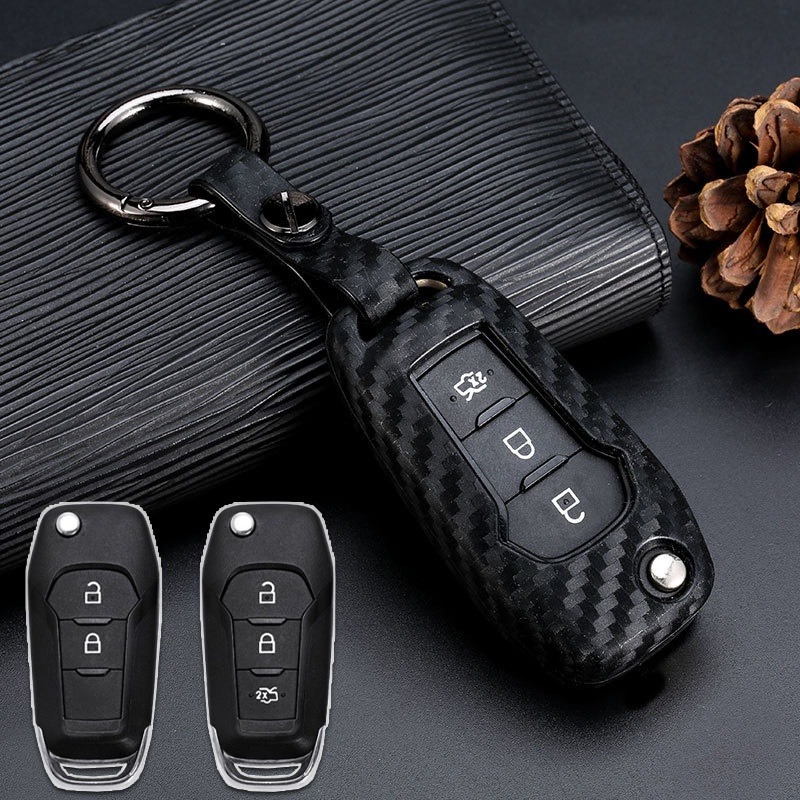 Key Soft Case Cover Housse de Protection pour clé de Voiture Noire pour  Ford KA
