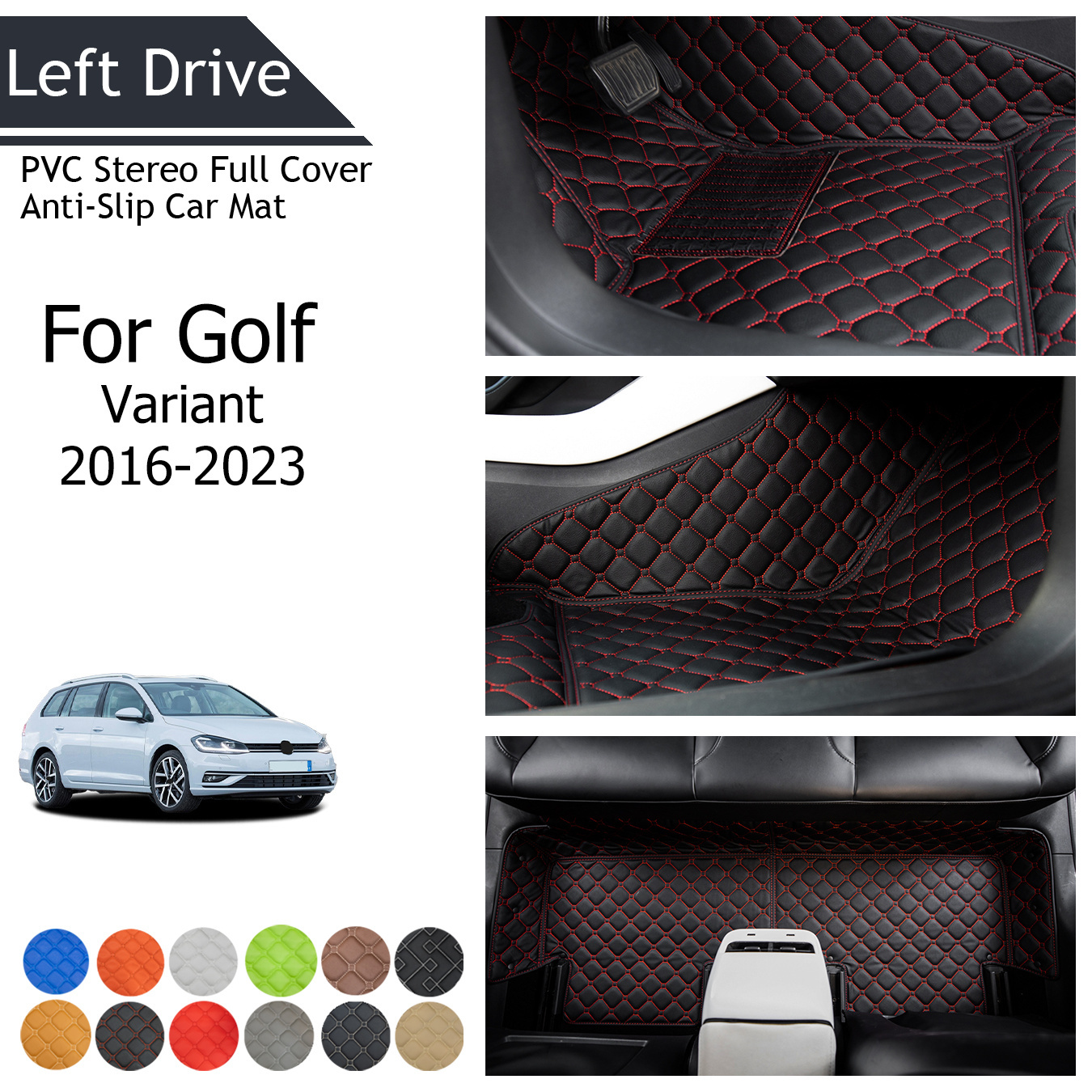 For VW Golf 7 VII 4x original GTI velour textile premium floor mats mats set