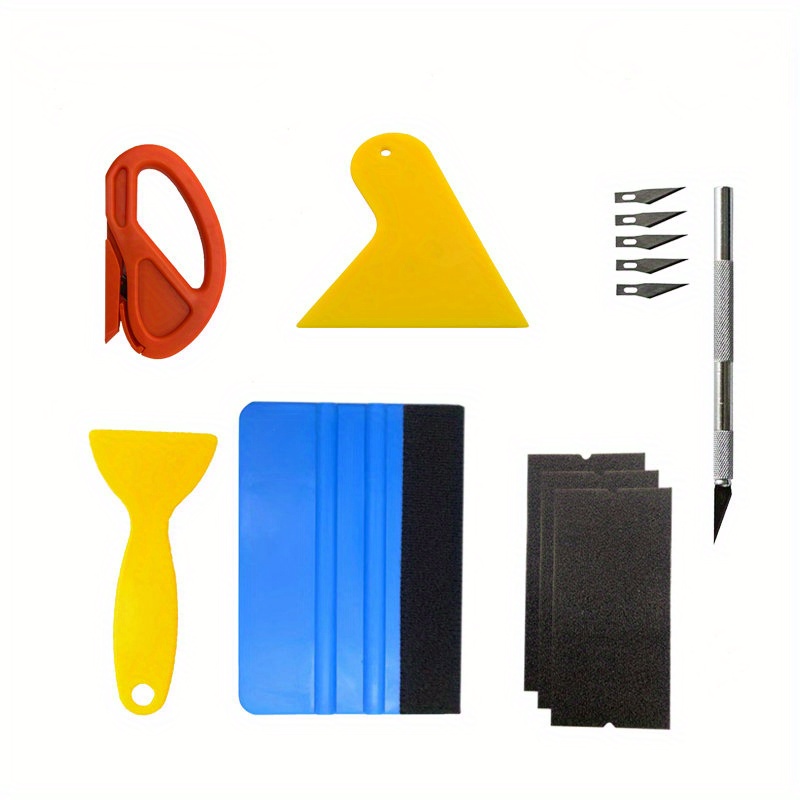 

13pcs Car Film Wrap Tool Kit Vinyl Spatula Vinyl Scraper Cutter For Vehicle Window Tint Car Accessories Wrapping Tools Squeegee Set