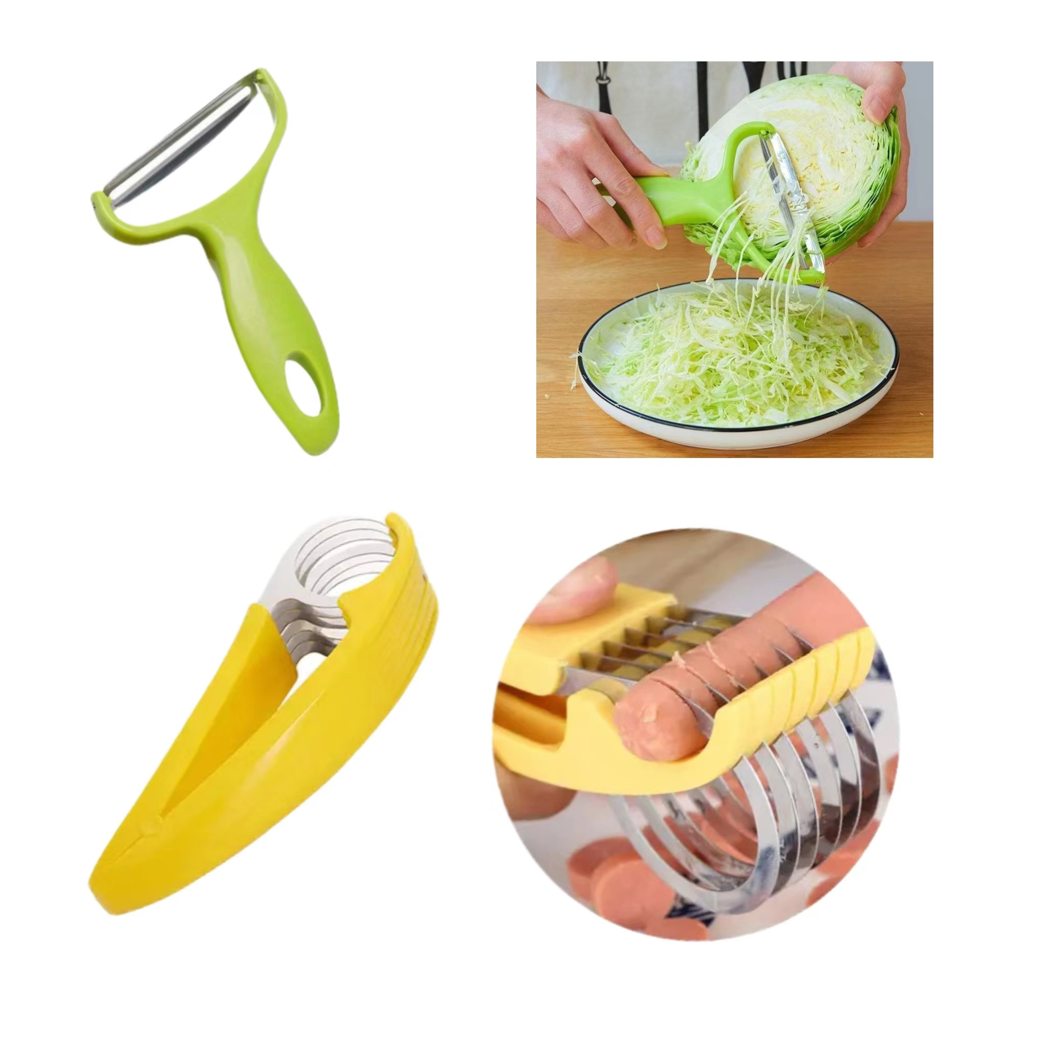Konco Stainless Steel Cabbage Slicer Vegetables Graters Cabbage shredder  Fruit Peeler Knife Potato Zester Cutter Kitchen Gadgets