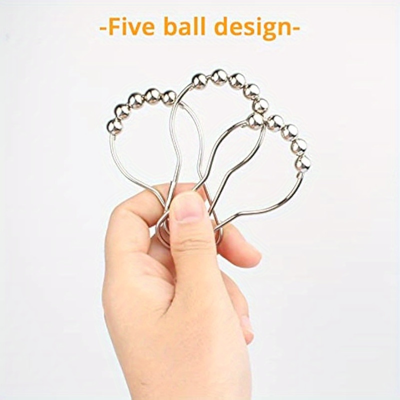 12個/セットステンレススチールカーテンフックバスカーテンローラー 12個/セットステンレススチールカーテンフックバスカーテン