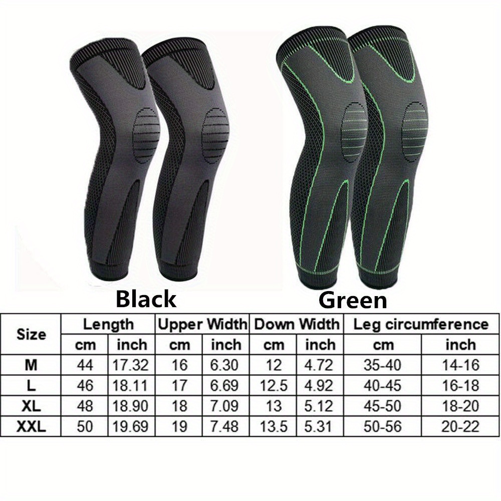 1Pc Full Leg Sleeves Long Compression Leg Sleeve Knee Sleeves Knee