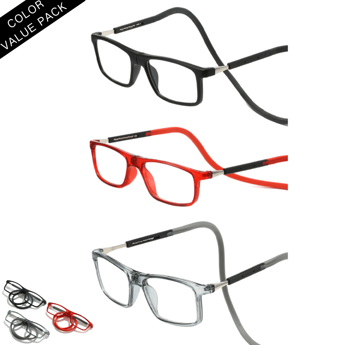 Lentes de lectura bifocales plegables de medio marco, con bloqueo de luz  azul, lectores para hombres y mujeres, ultraligeros, rectangulares, unisex