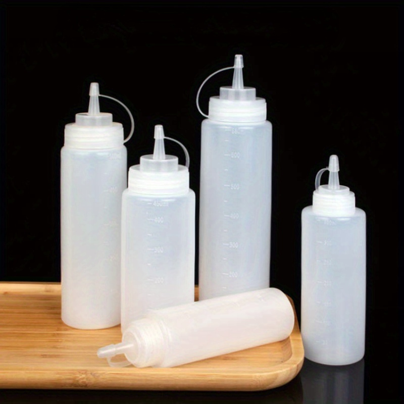 Squeeze Bottles Plastic Translucent White Condiment Bottles - Temu
