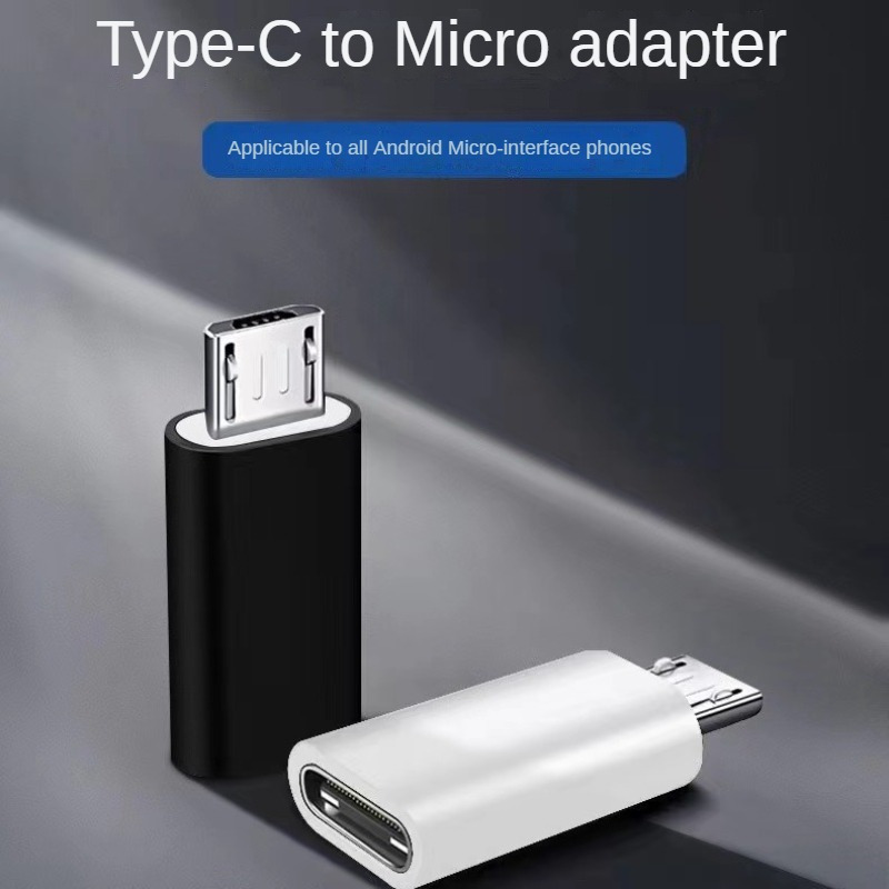 adaptador de tipo-c a micro usb - convertidor de carga rápida y transferencia de para teléfonos detalles 0