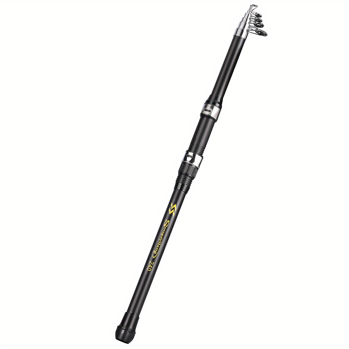 Sougayilang Super Light Durable Telescopic Fishing Rod, Black