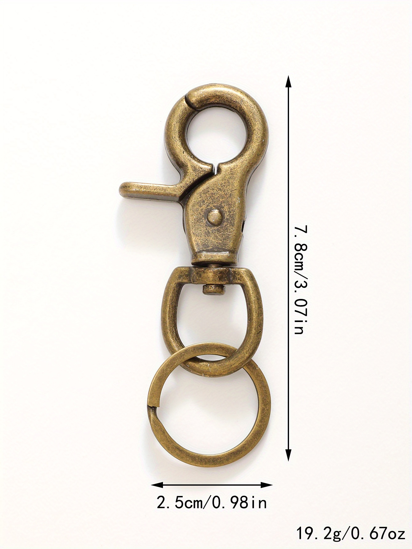 Vintage Brass Buckle Clasps Keychain Alloy Swivel Trigger - Temu