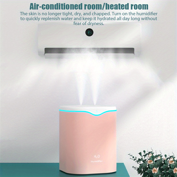 2l ultra large capacity led light humidifier ultrasonic essential oil diffuser air humidifier room home office dormitory school whole house humidifier single room humidifier desktop computer details 3