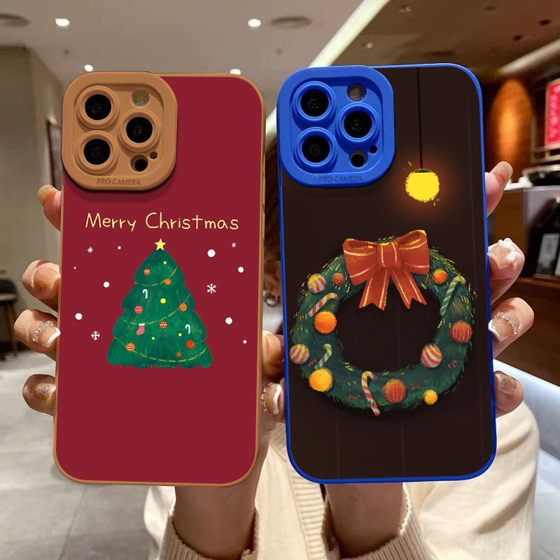 For Airpods1/2 Case & Phone Case Christmas Elk Luxury Shockproof Phone Case  For Iphone 15 11 14 13 12 Pro Max Xr Xs 7 8 Plus, Car Anti-fall Cases Fall  Protection Cover