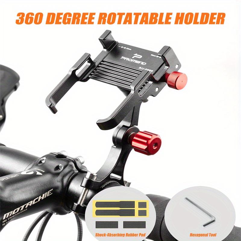 

360 Degree Rotating Bicycle Phone Holder Motorcycle Navigation Stand Aluminum Alloy Folding Bicycle Phone Bracket