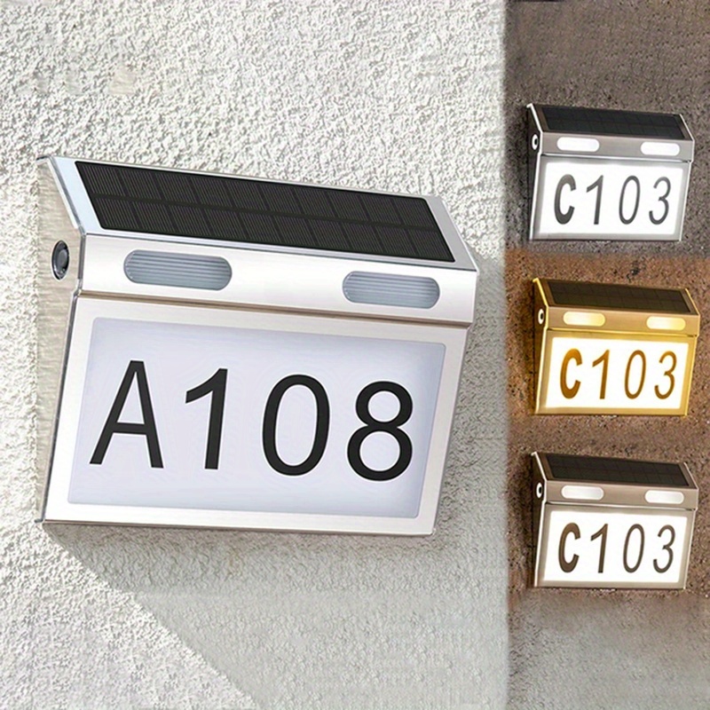  Números de casa para exteriores modernos números de casa de  metal negro números de dirección para números de casa 7 pulgadas grandes  números de puerta flotante – Señales decorativas de dirección