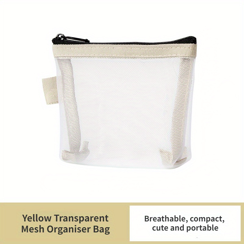 3pcs Outdoor Travel Mesh Bag Makeup Tools Storage Washing Bath Bag