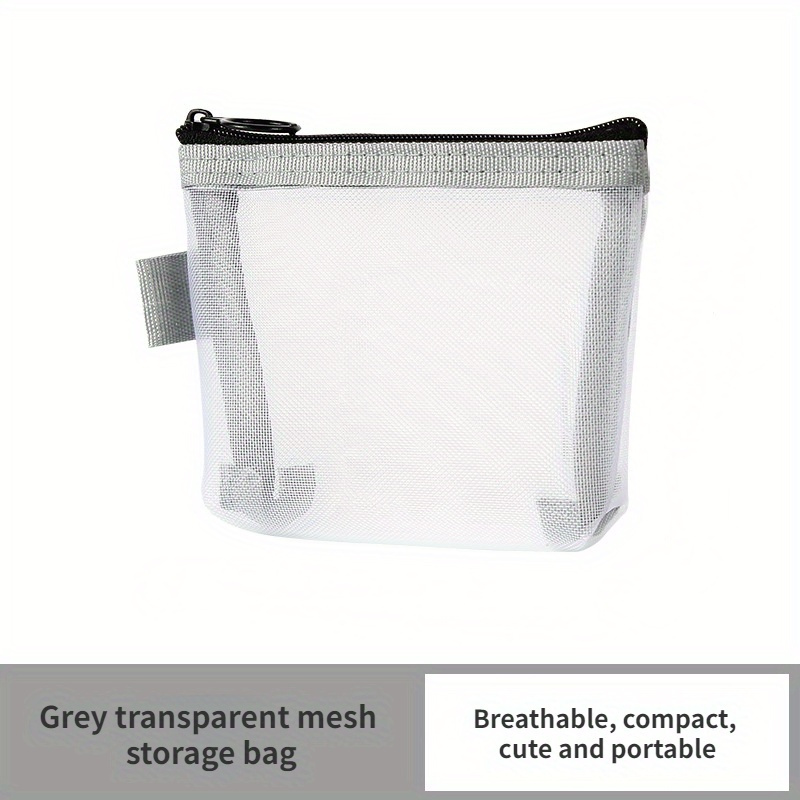 3pcs Outdoor Travel Mesh Bag Makeup Tools Storage Washing Bath Bag