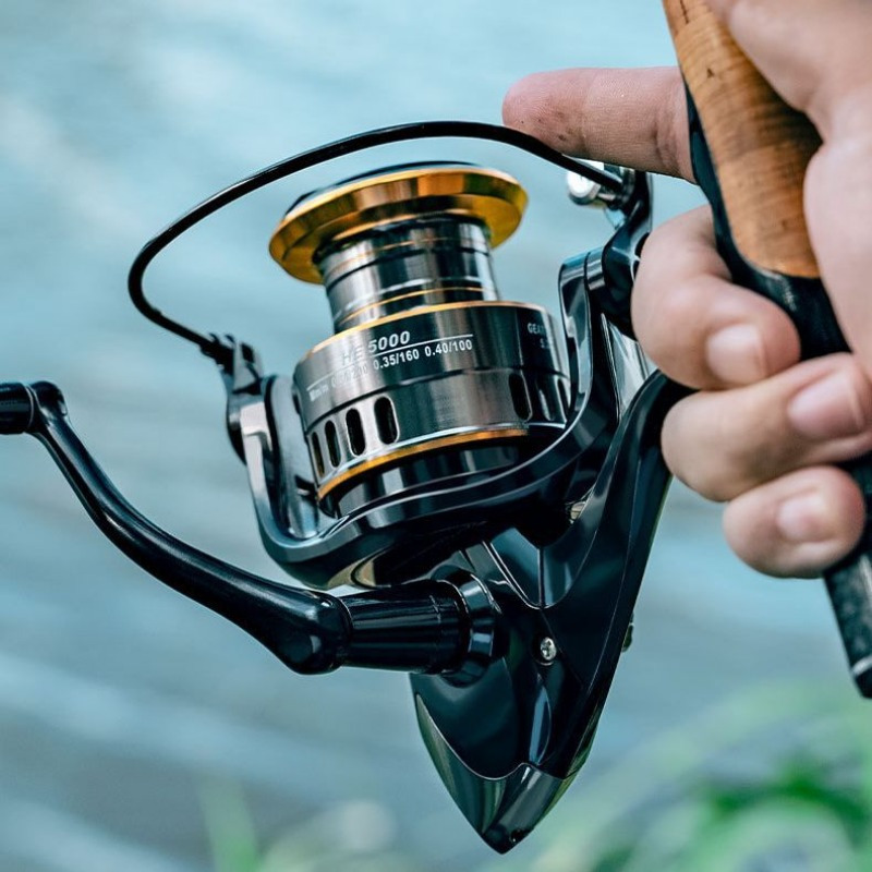Fishing Reals Aluminum Body Spinning Reel High Speed G-Ratio 5.2:1 Fishing  Reels with Line Copper rod rack drive Fish Tools HY01 - Price history &  Review