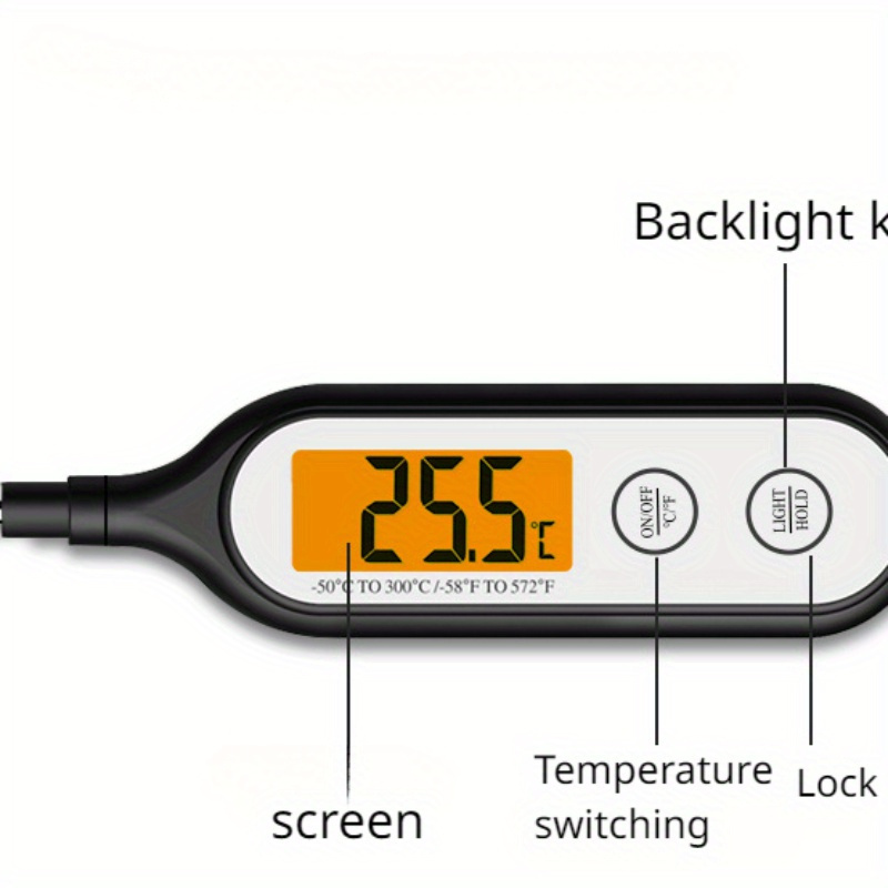 Instant Read Thermometer For Cooking, Kitchen Thermometer Probe With  Digital Display, Cake Tester, Meat Thermometer For Smoking, Smoker Oil Fry Candy  Thermometer, Kitchen Stuff - Temu