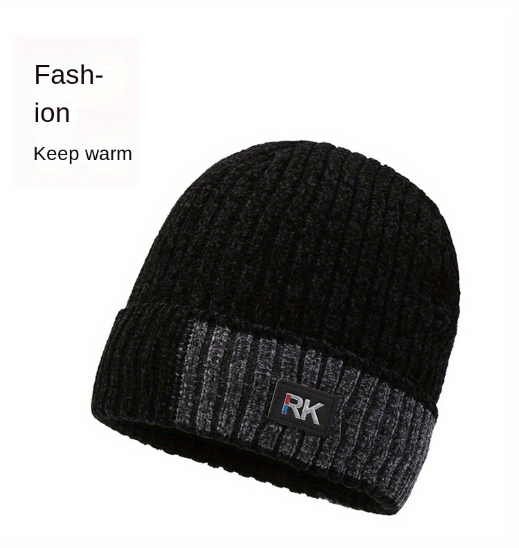 Wheat Embroidered Knitted Trendy Preppy Elastic Stretchy Thermal Slouchy  Baggy Beanie Hat, Fall Winter Keep Warm Lightweight Soft Comfortable Skull  Hat Skiing Hat For Travel, Travel Accessories - Temu