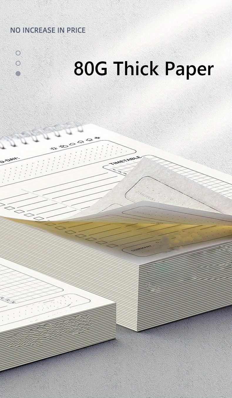 1pc プランナー a5 ノートブックスケジュール毎日の計画 to do リストメモ帳 160 ペー - Temu Japan, image size:790x1355